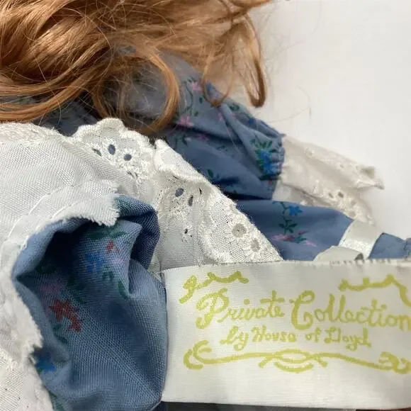 1989 House of Lloyd Porcelain Doll "Penny" 16”with Blue Dress - Picture 3 of 9